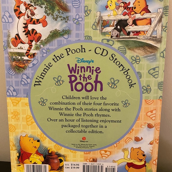 Winnie the Pooh CD Storybook (4-In-1 Disney Books) CD NOT INCLUDED - Picture 3 of 4